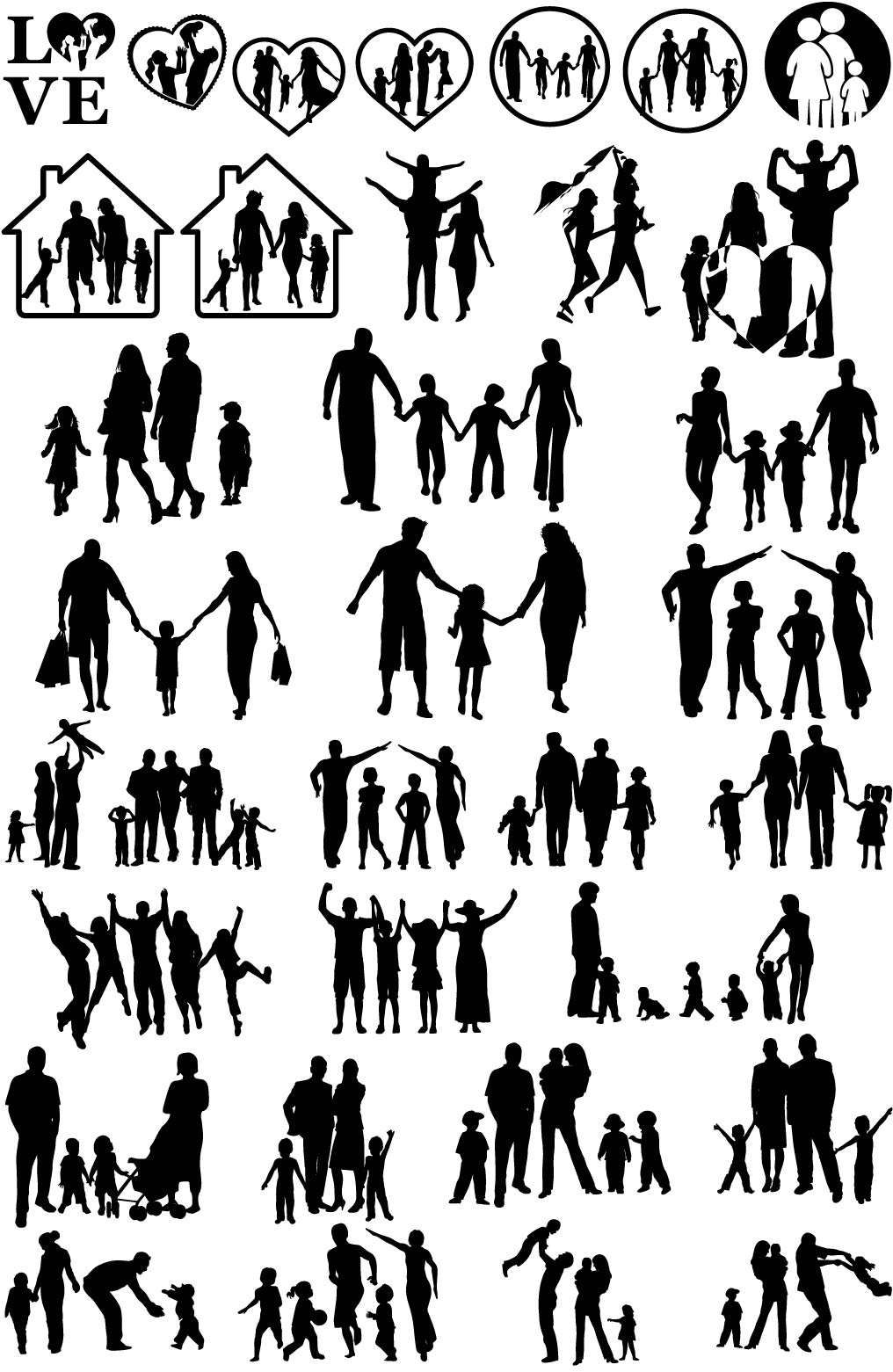 Free Printable Family Silhouettes