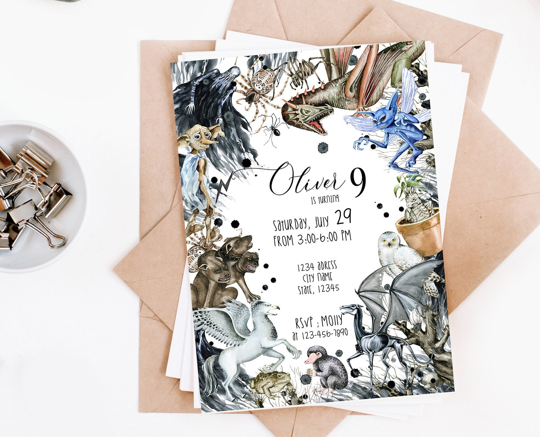 Fantastic Beasts Invitations Etsy