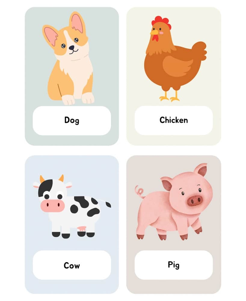 Free Printable Domestic Animals