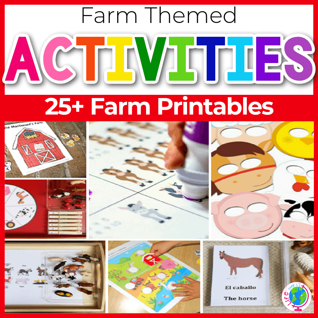 Farm Theme Free Printables For Learning Life Over C s