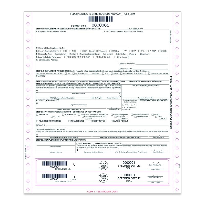 Free Printable Drug Testing Forms