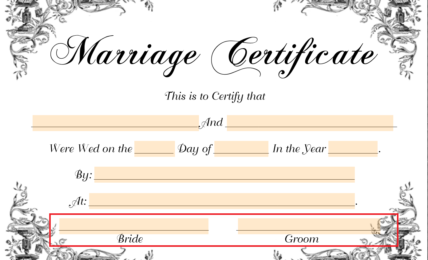 Free Florida Printable Marriage Certificate