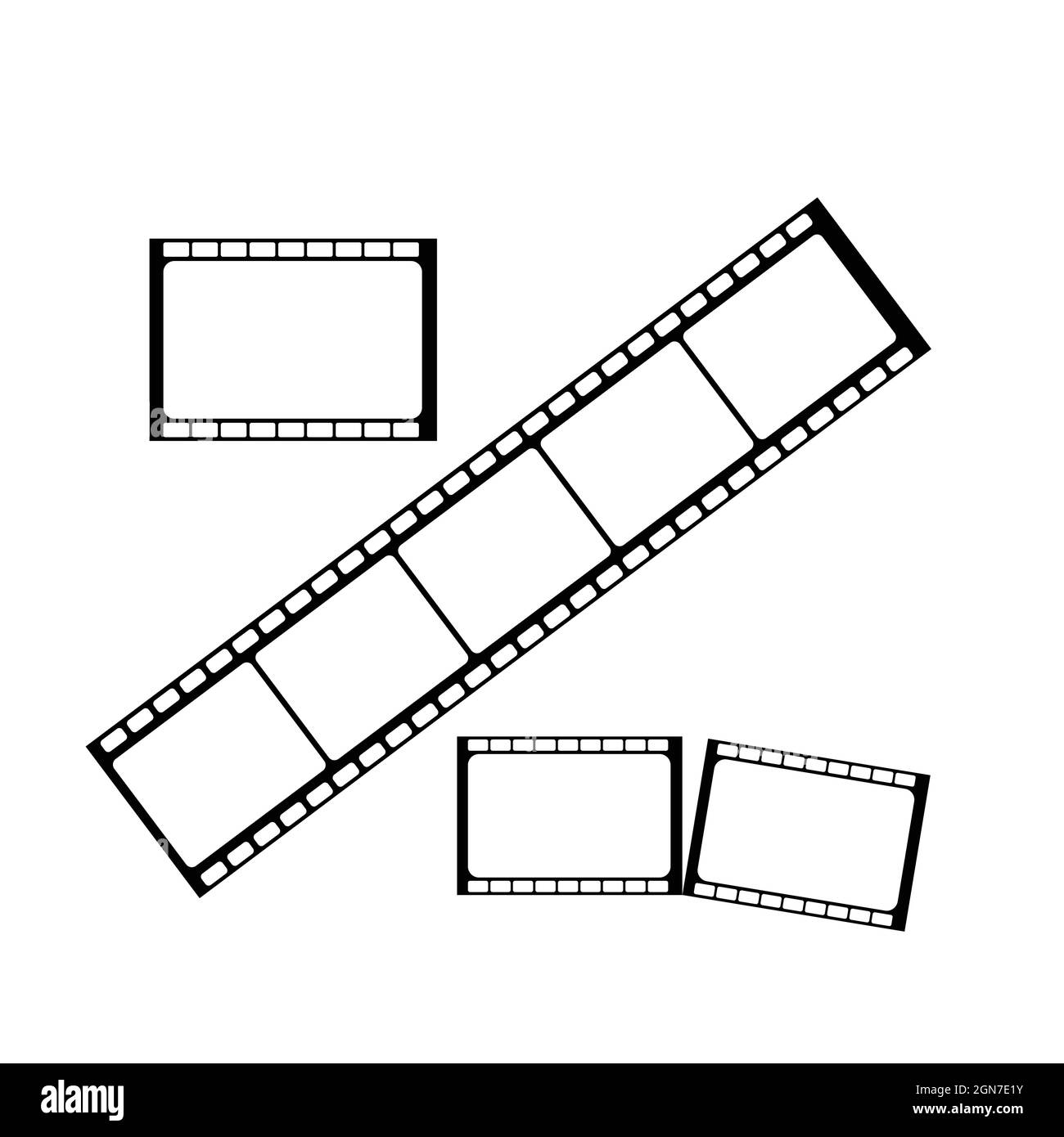 Film Reel Vector Blank Film Stripes Icon Camera Reel Design Stock Vector Image Art Alamy