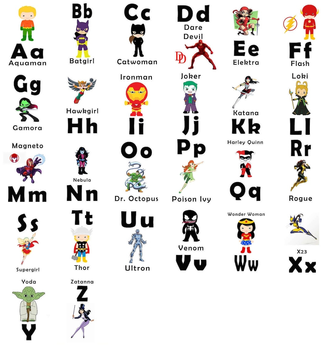 Superhero Printable Letters Free