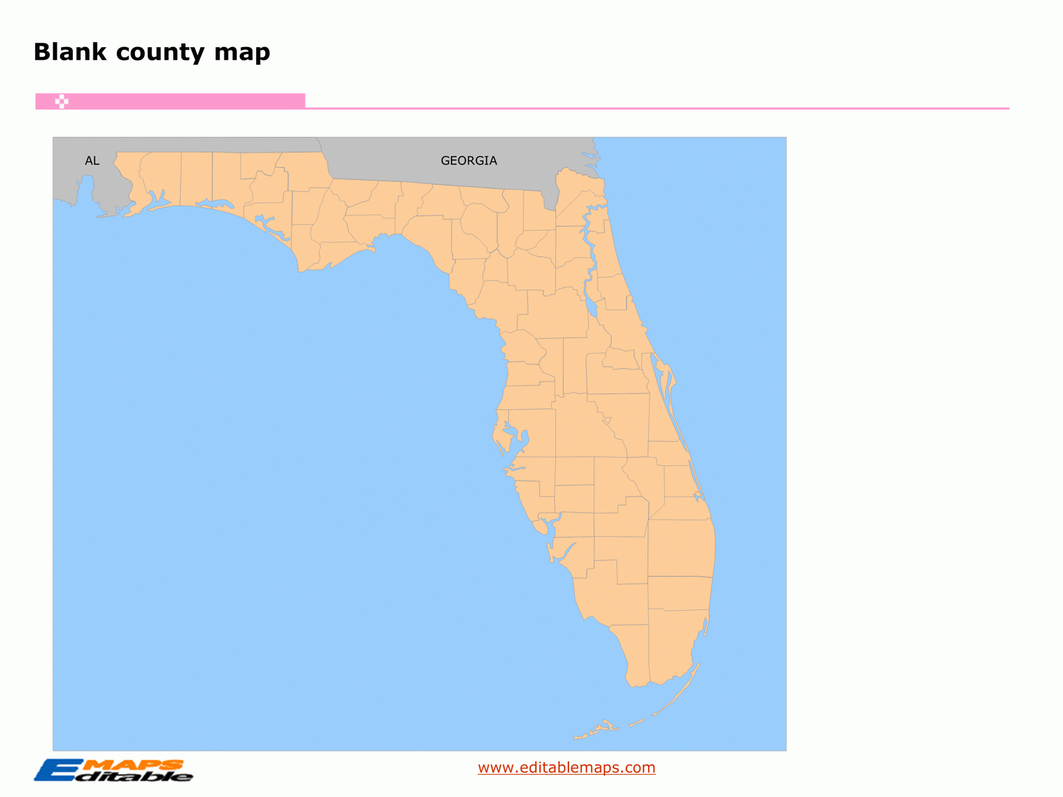Florida County Map Editable PowerPoint Maps