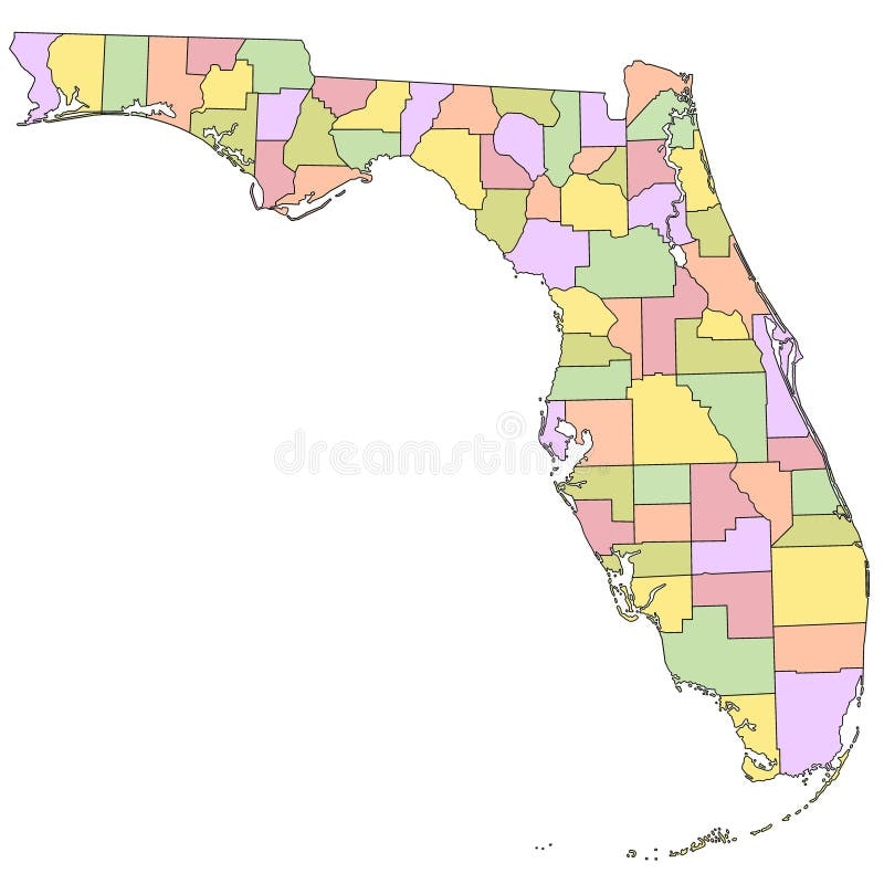 Free Printable Florida County Map