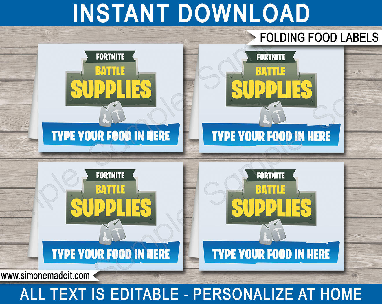 Free Printable Fortnite Birthday Card