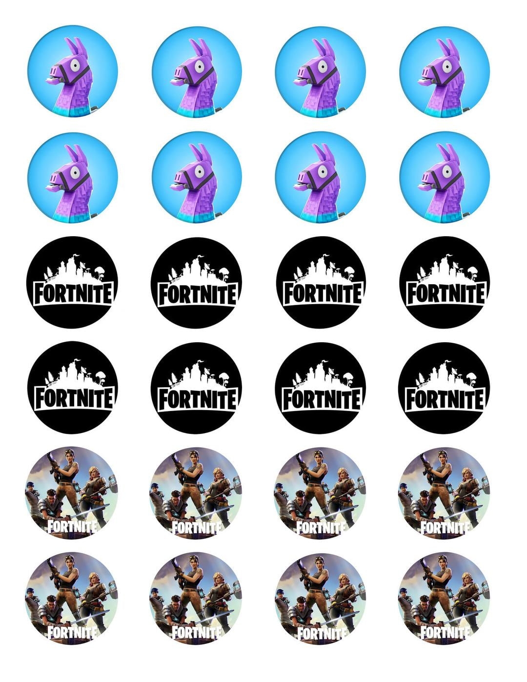 Fortnite Cupcake Toppers Printable Free