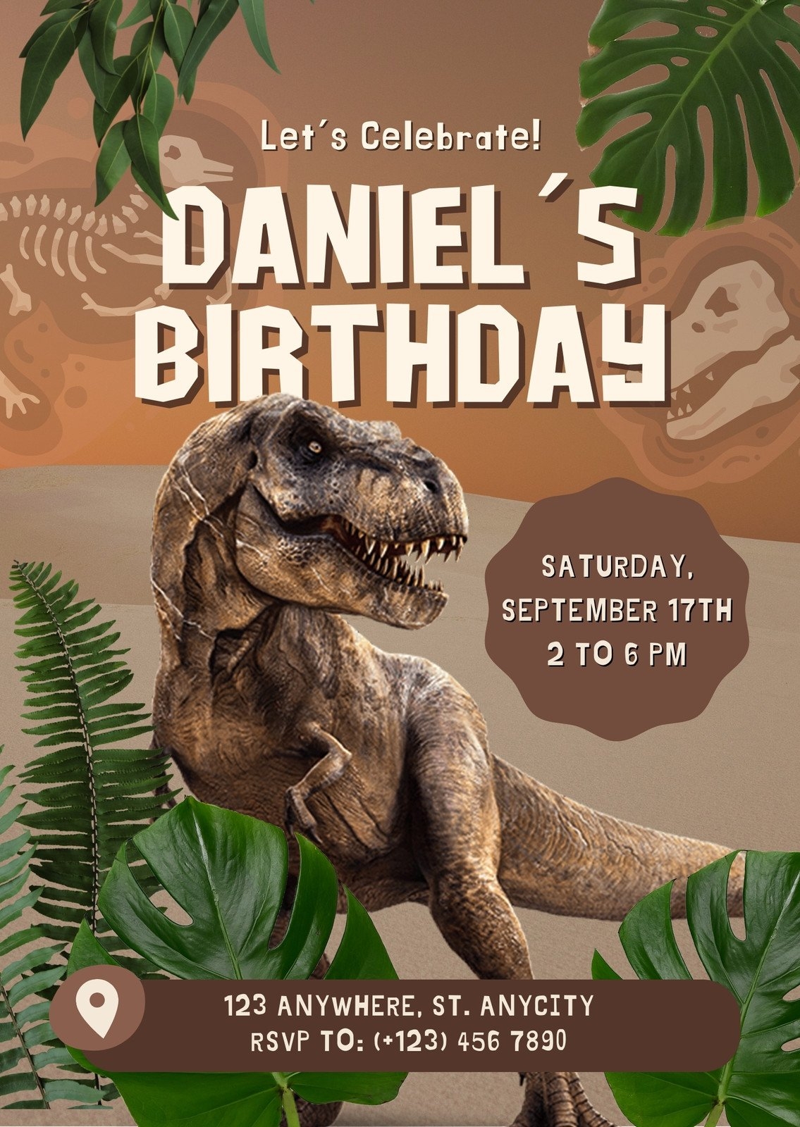 Free And Customizable Dinosaur Templates