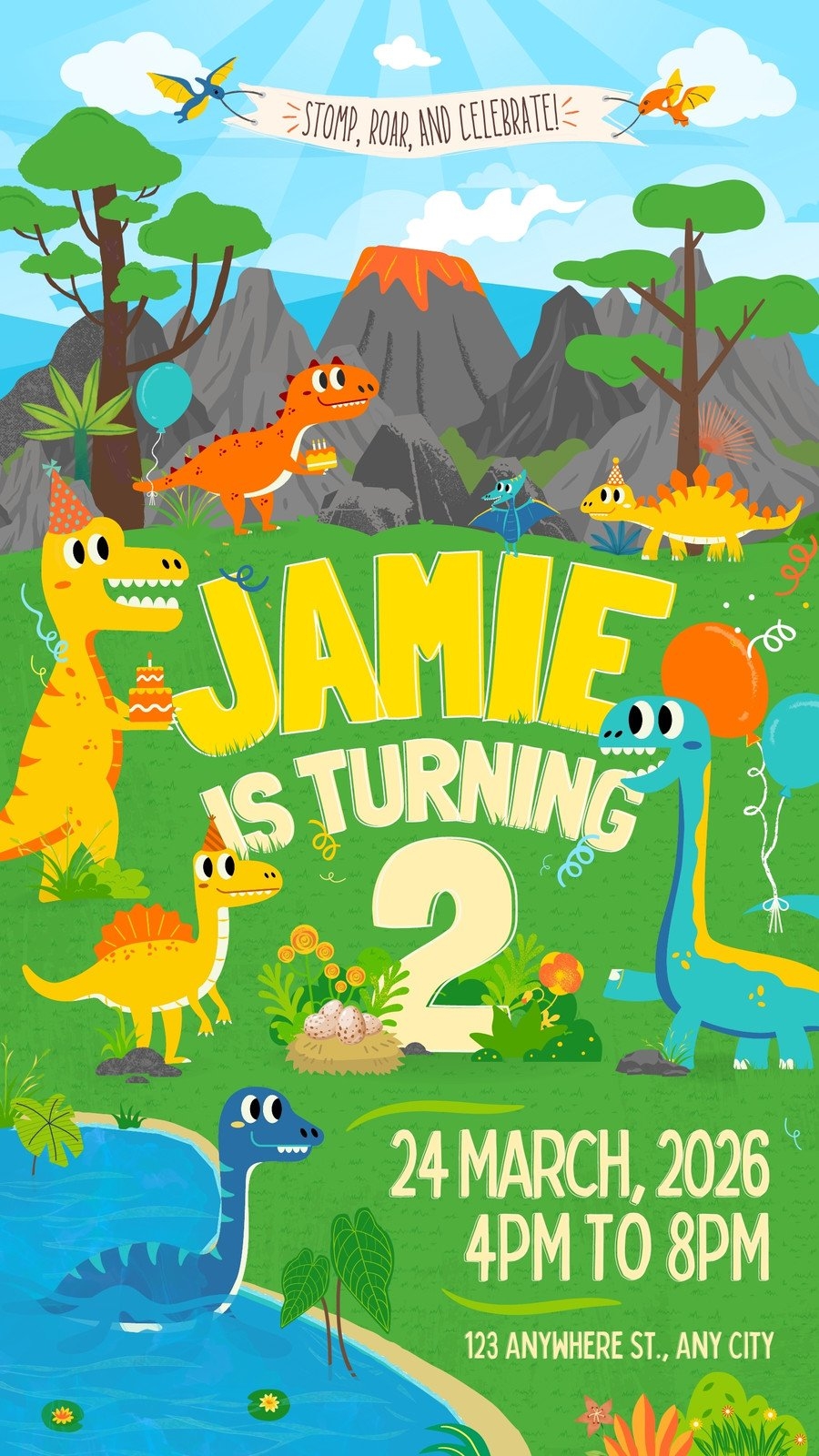 Free And Customizable Dinosaur Templates