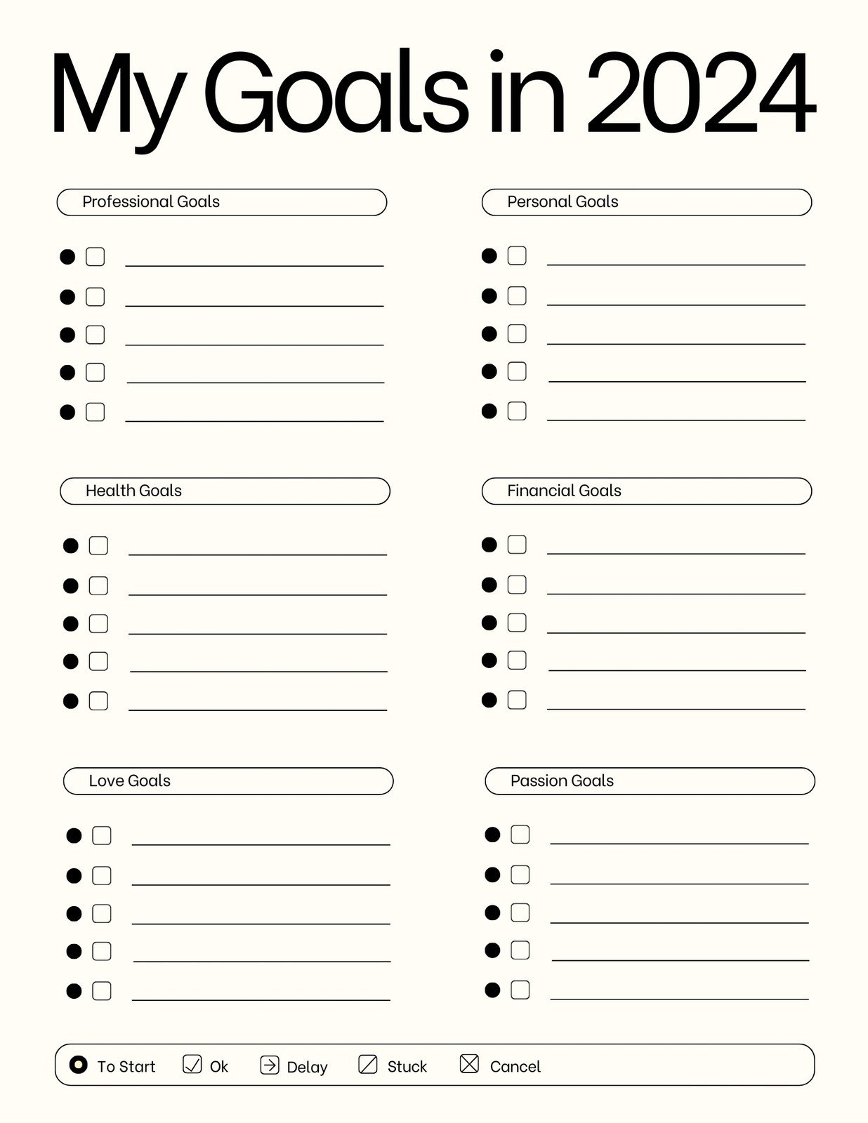 Goal Tracker Free Printable