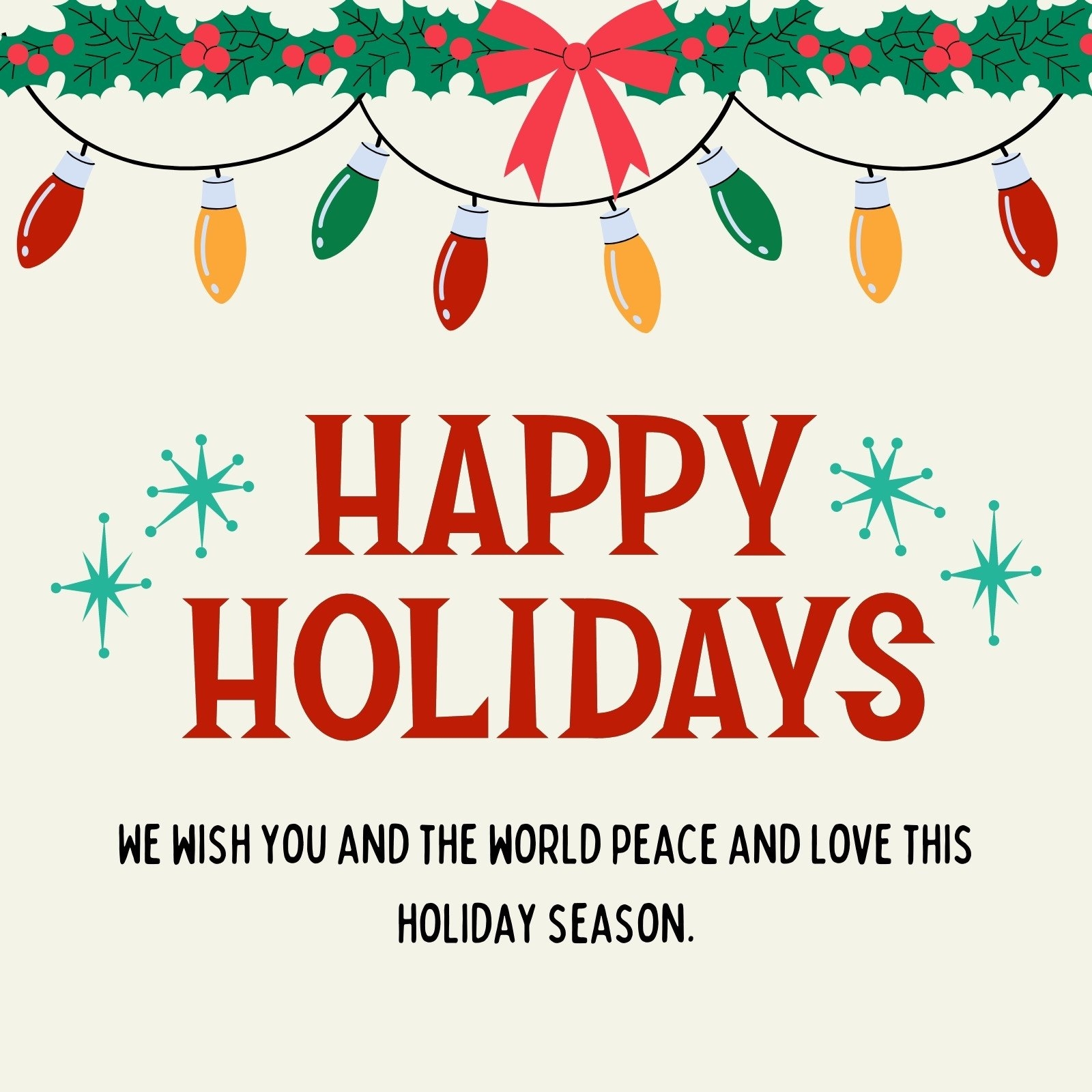 Free And Customizable Happy Holidays Templates