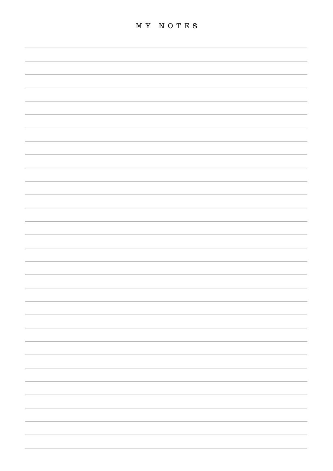 Free And Customizable Notes Templates