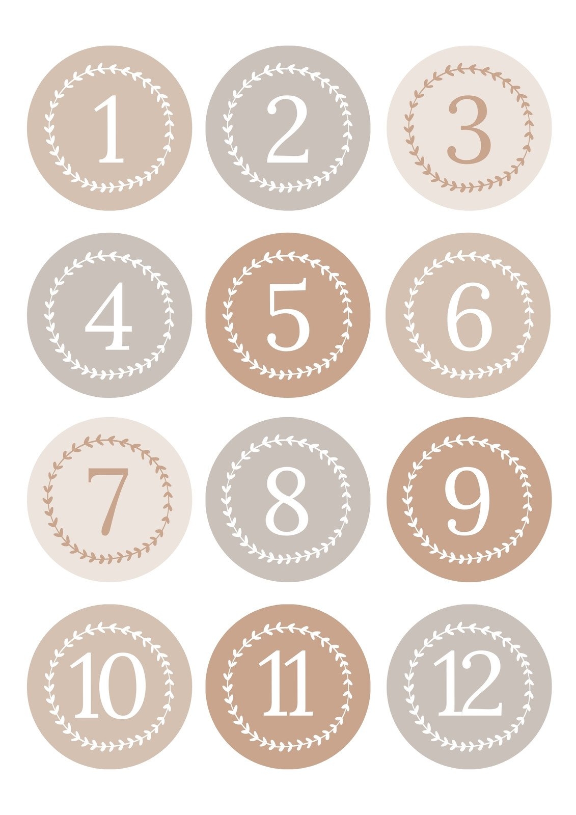 Free Printable Numbers In Circles