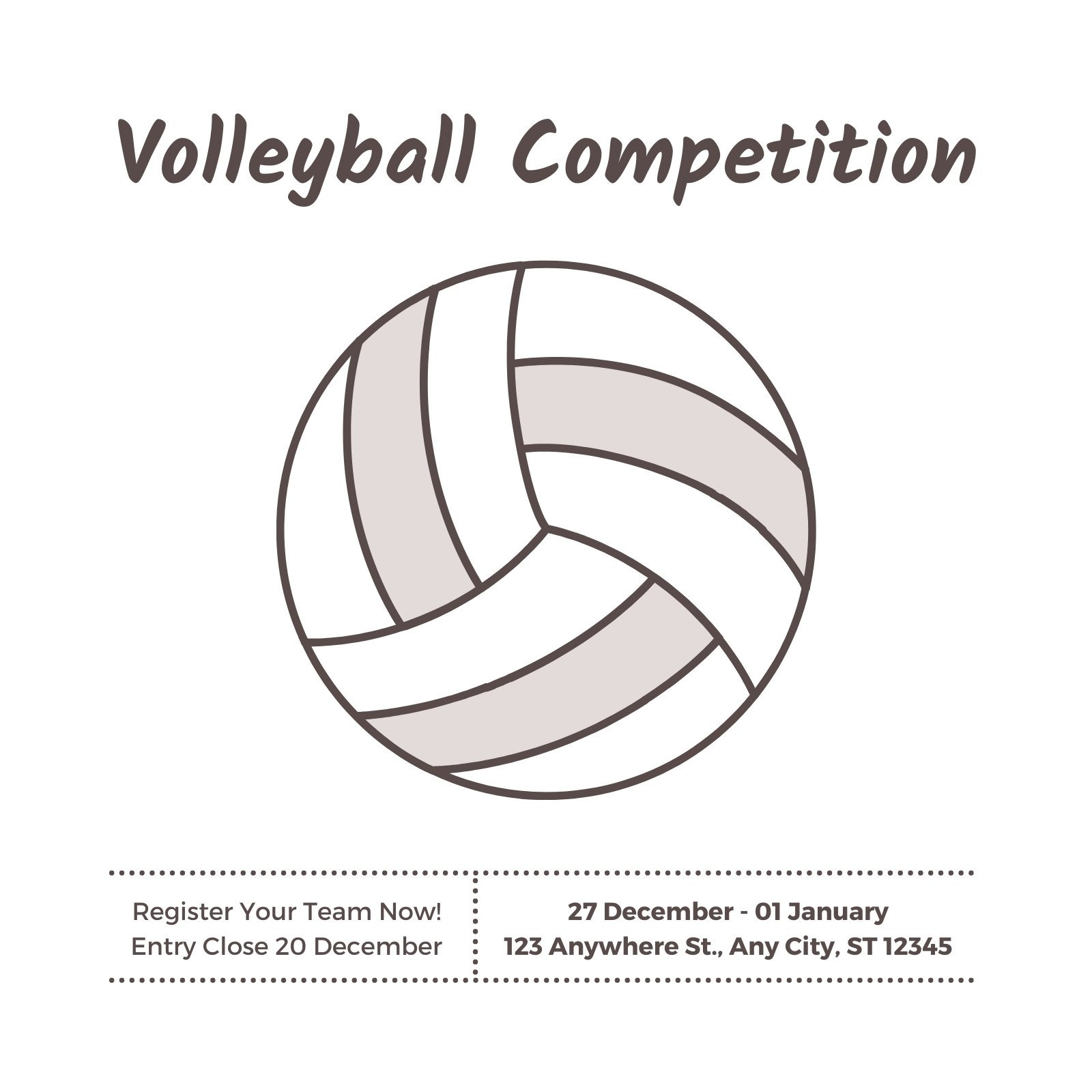 Free And Customizable Volleyball Templates