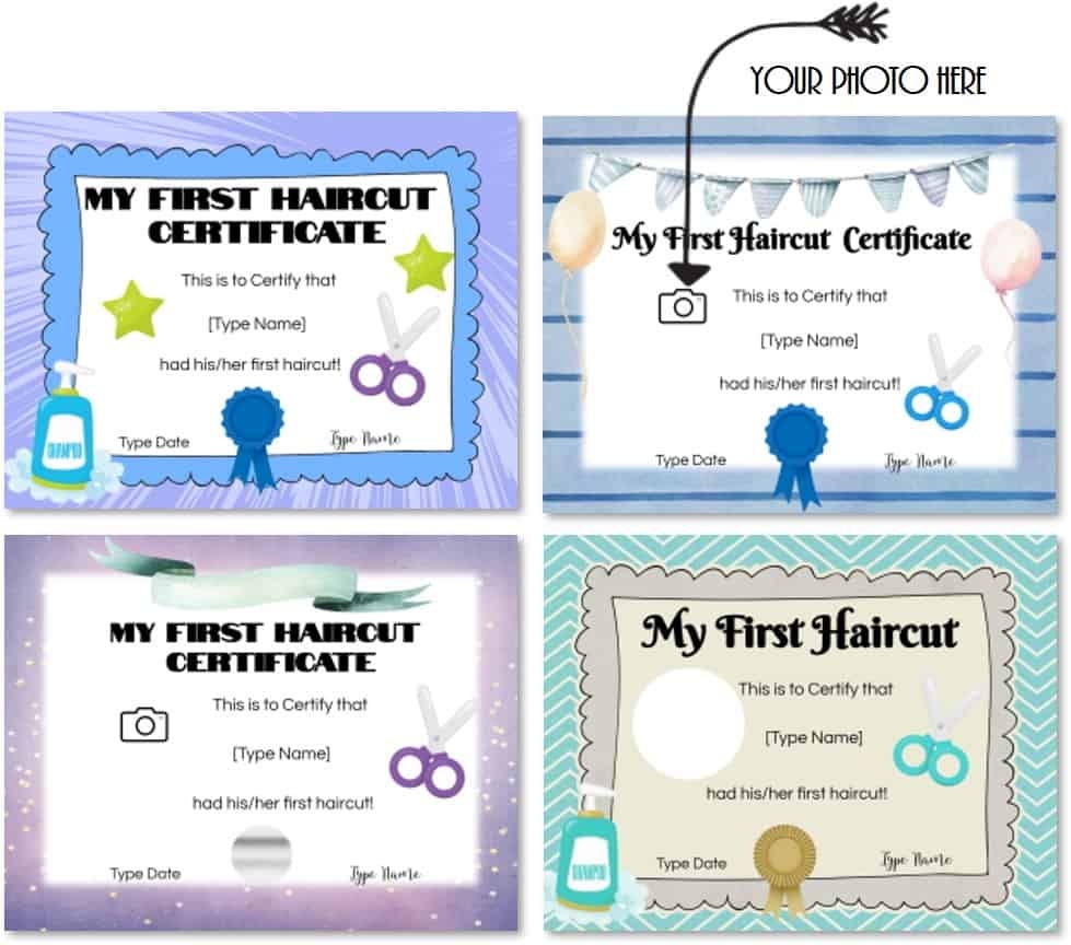 FREE Baby s First Haircut Certificate Editable And Printable