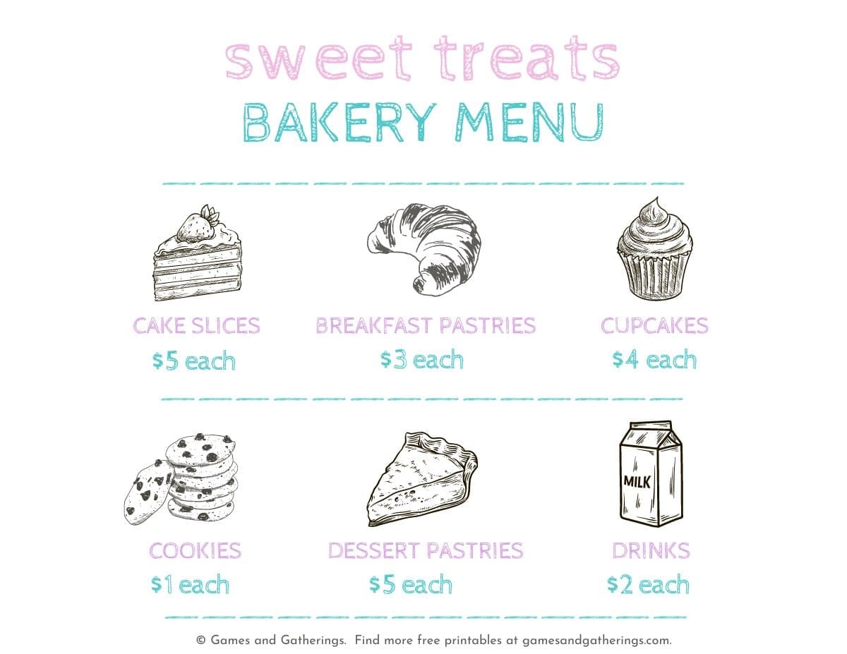 Free Bakery Dramatic Play Printables For Kids Craft Share Play