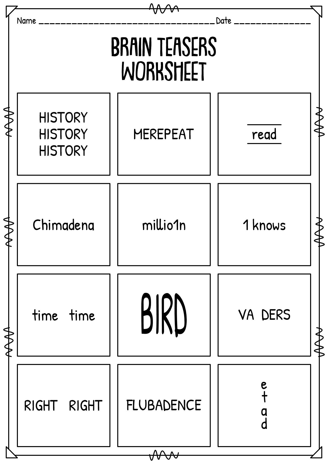 Free Brainteaser Worksheet Download Free Brainteaser Worksheet Png Images Free Worksheets On Clipart Library