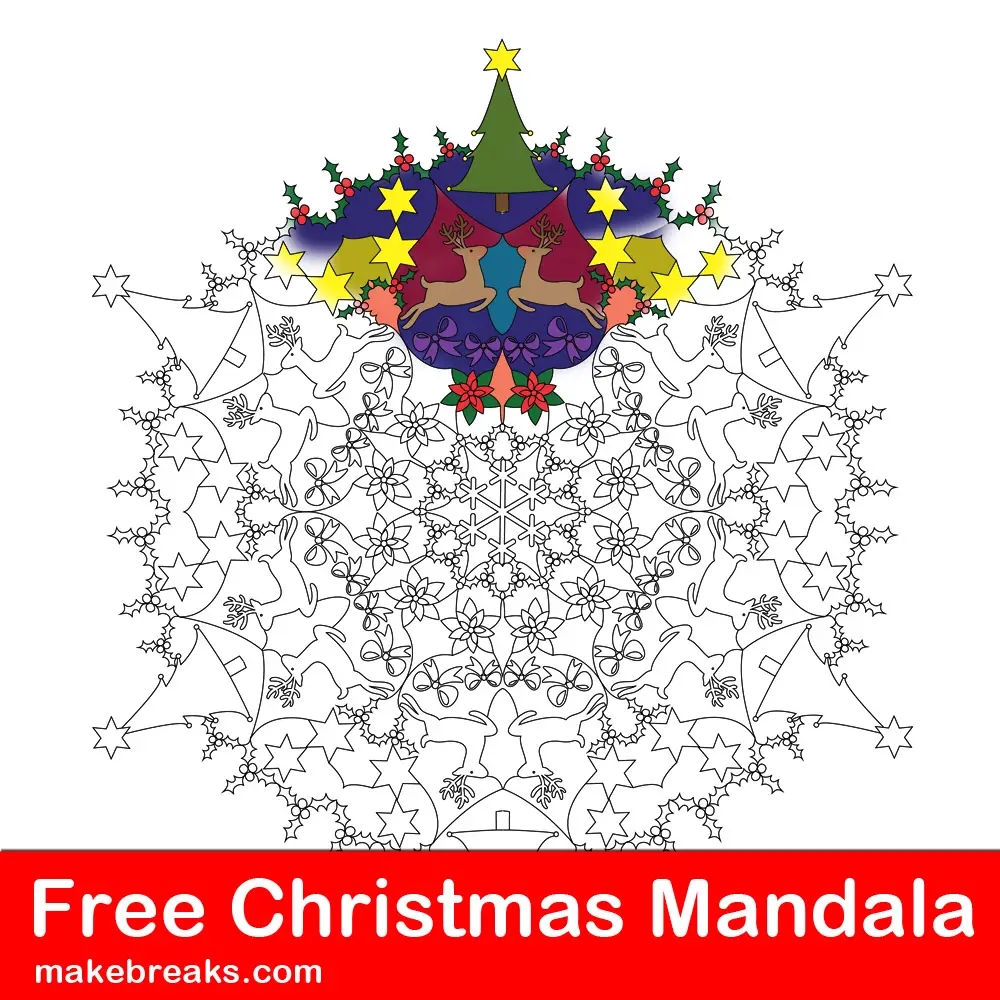 Christmas Mandalas Printable Free