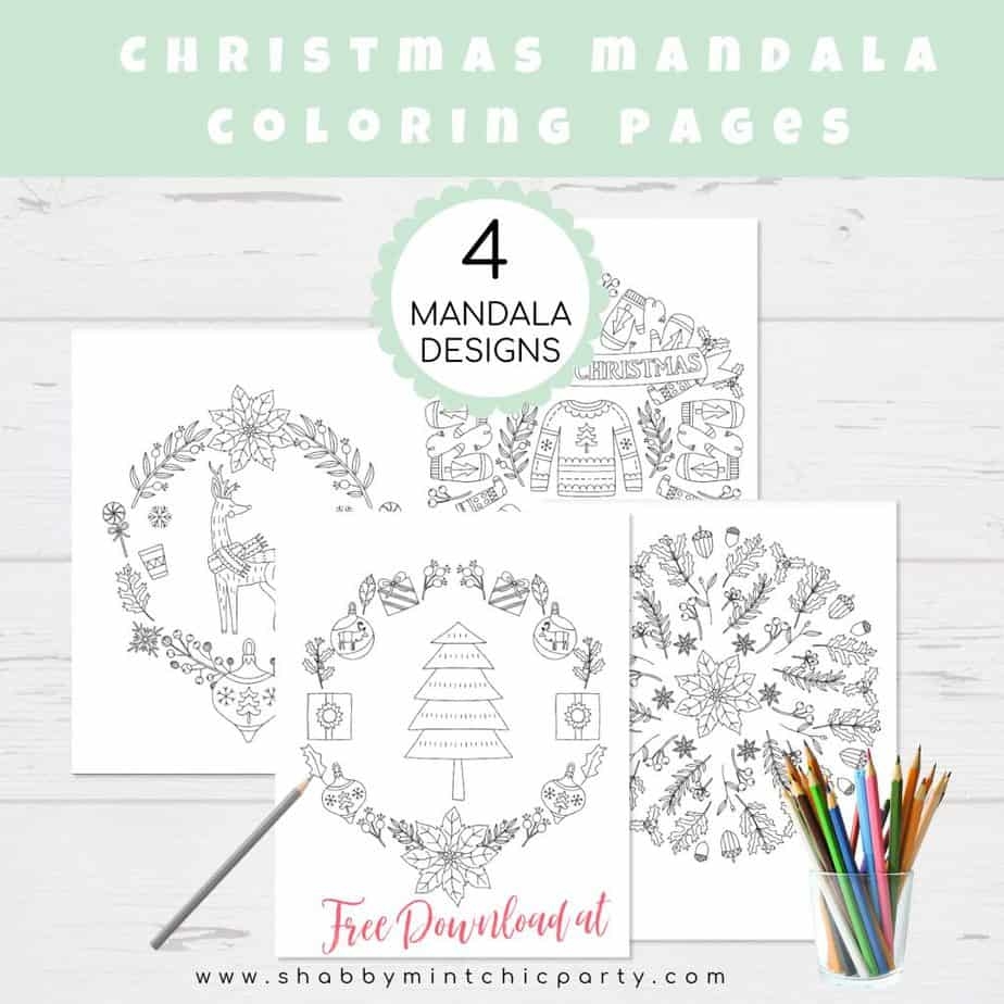 Christmas Mandalas For Free Printable