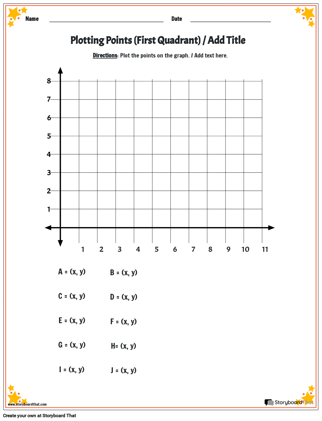 Free Printable Coordinate Plane