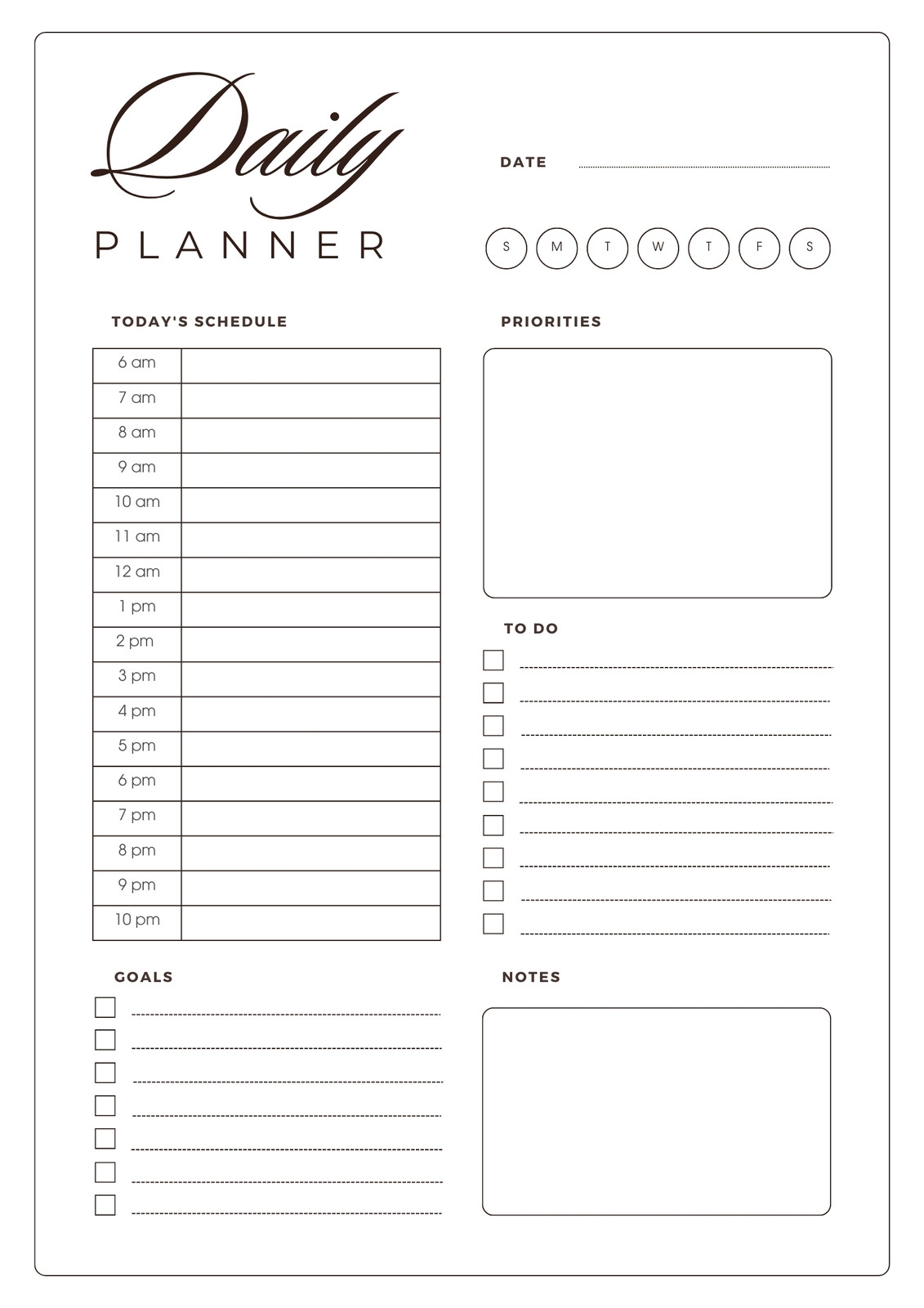 Free Custom Printable Business Planner Templates Canva
