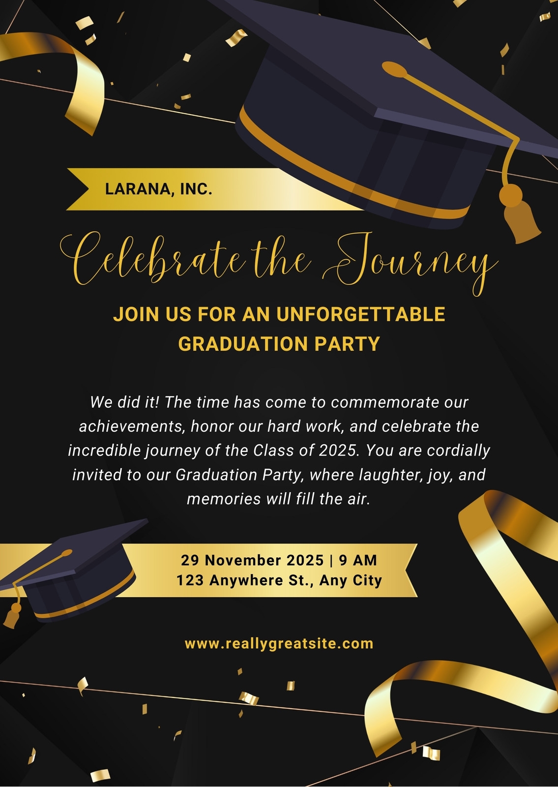 Free Custom Printable Graduation Announcement Templates Canva