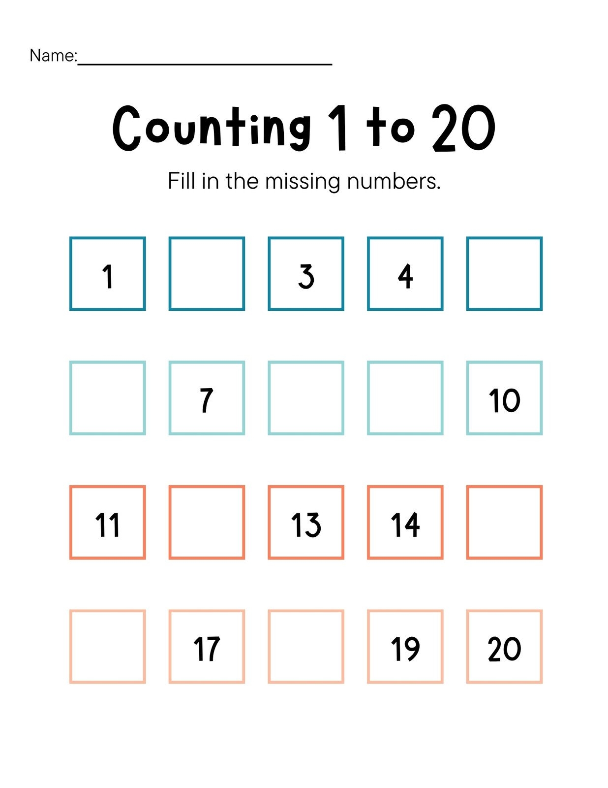 Preschool Learning Printables Free