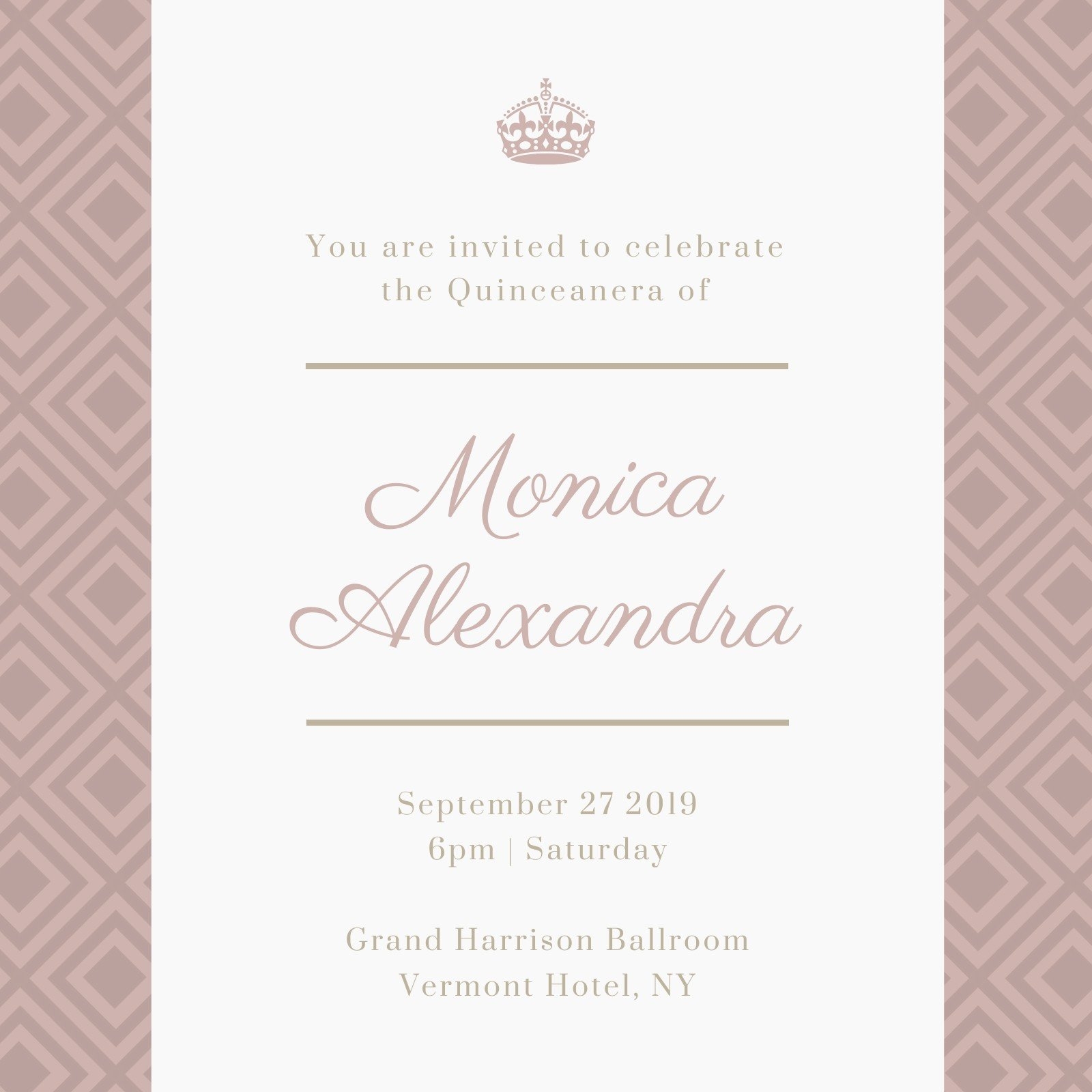 Free Custom Printable Quincea era Invitation Templates Canva Worksheets Library