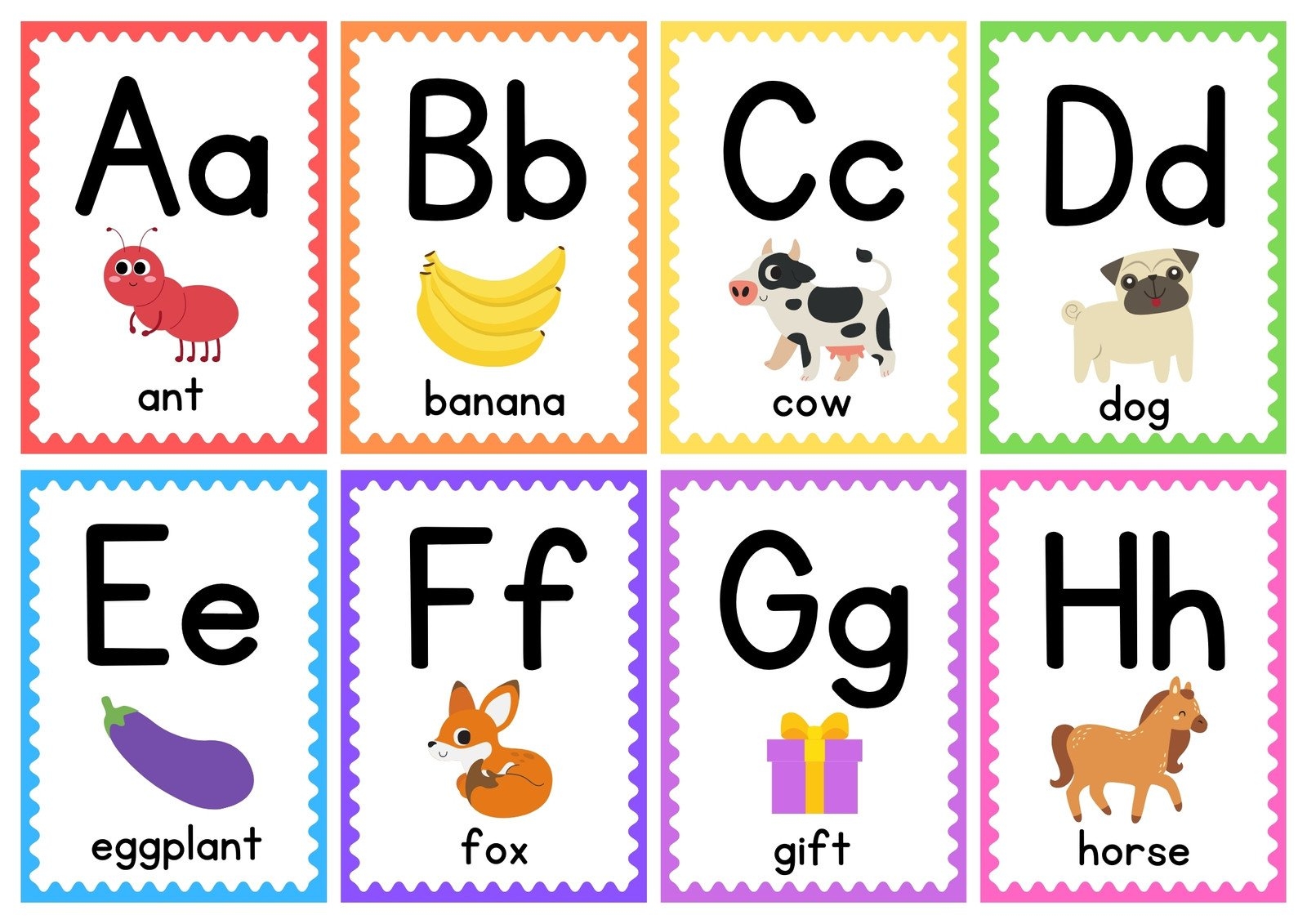 Alphabet Flash Cards Free Printable
