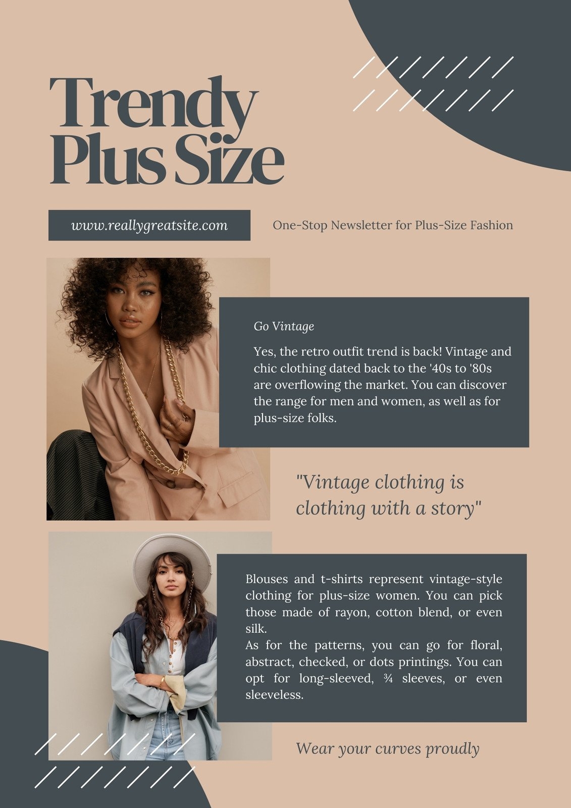 Free Customizable Fashion Newsletter Templates Canva