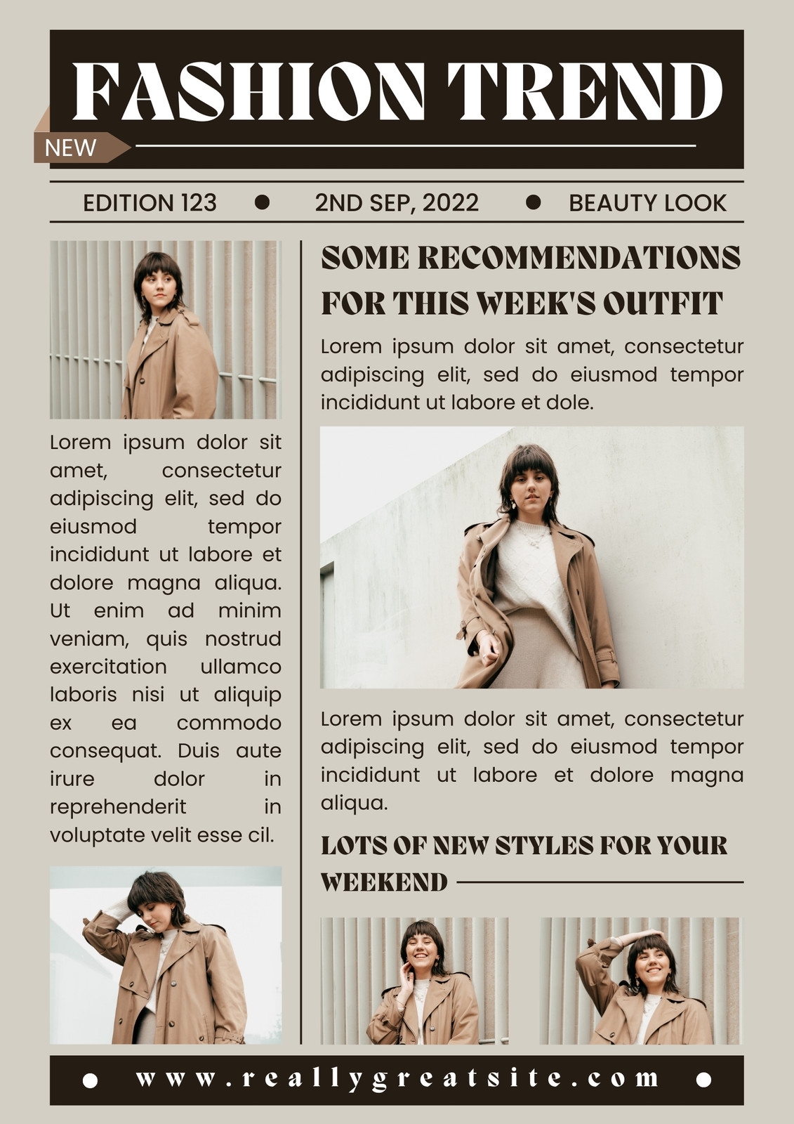 Free Customizable Fashion Newsletter Templates Canva