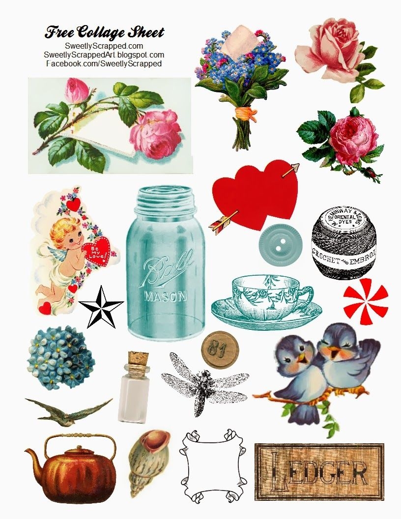 Free Digital Collage Sheet