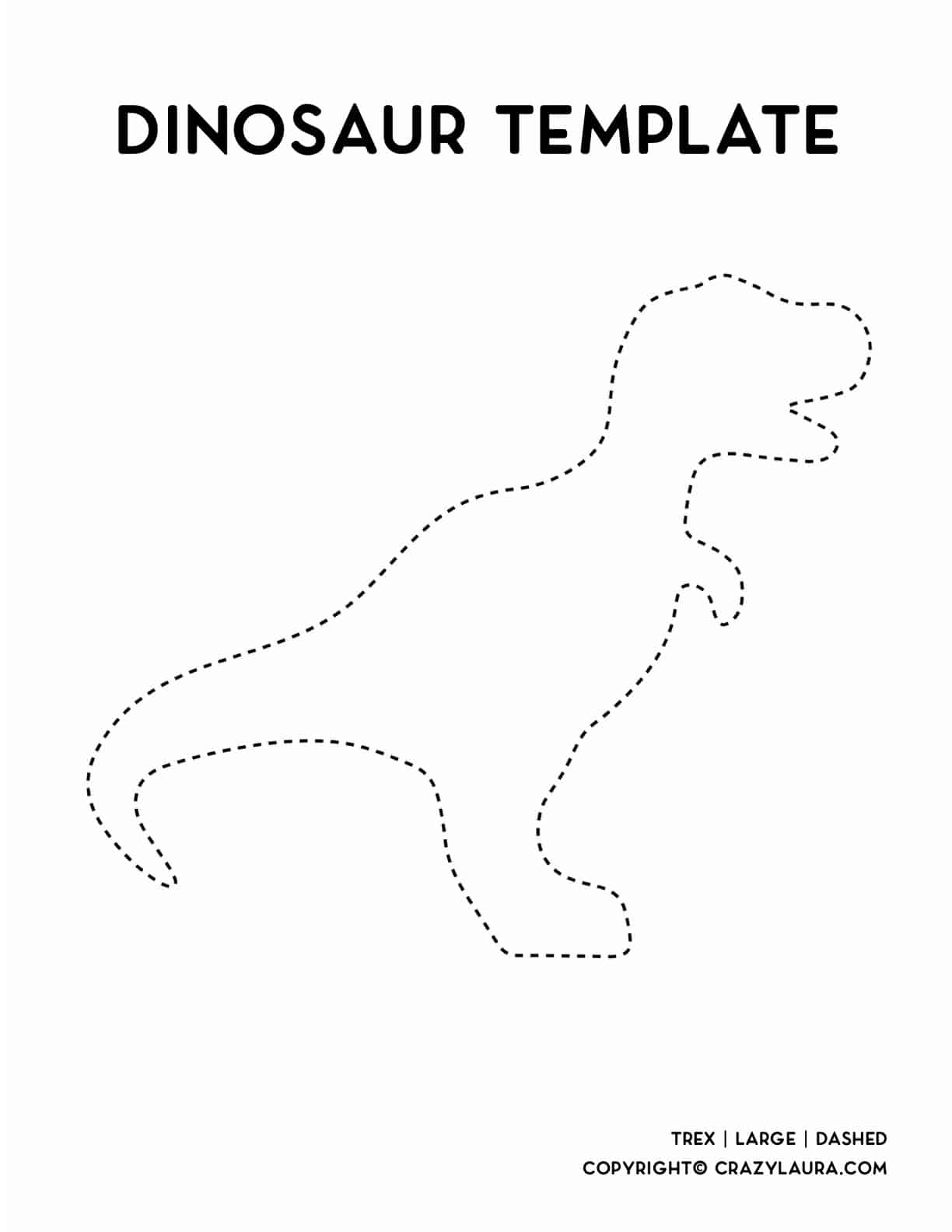 Free Dinosaur Template Printable Stencil For 2024 Crazy Laura