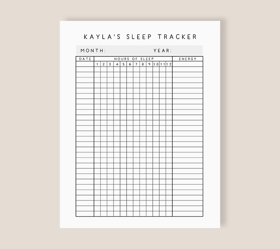 Free Editable Planner Template Sleep Tracker Editable Printable Instant Download Printable Market