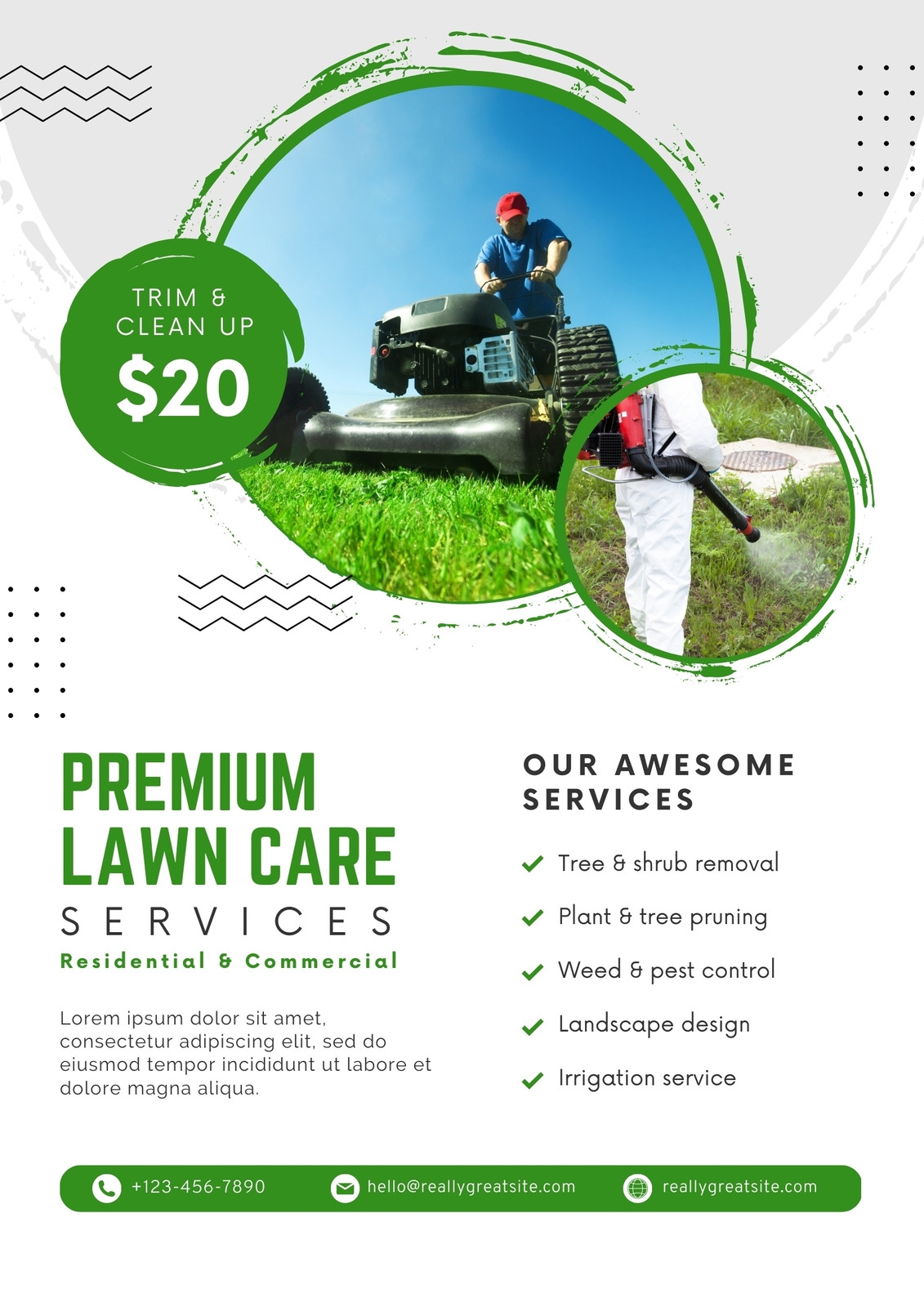 Free Editable Printable Lawn Care Flyer Templates Canva