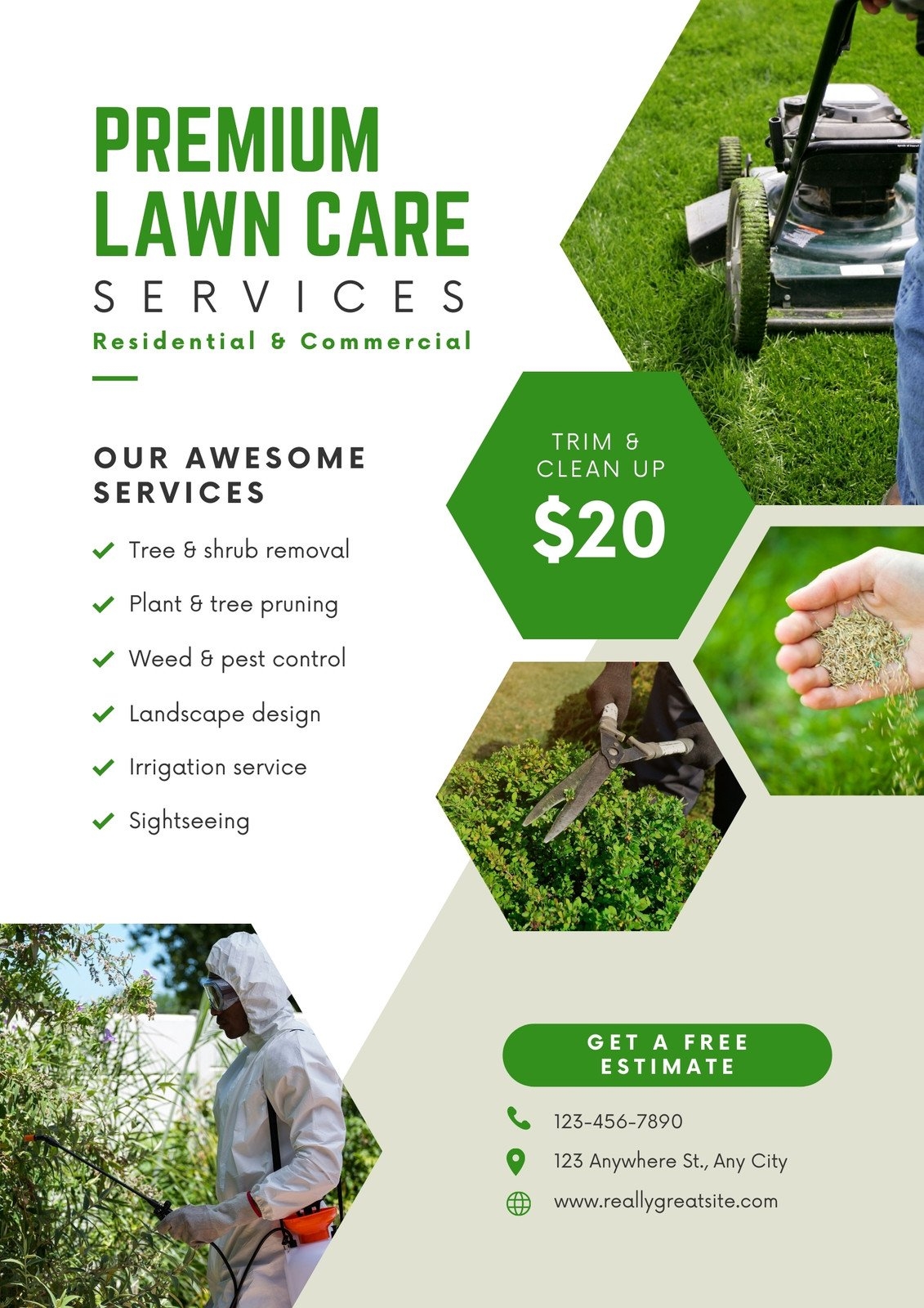 Free Editable Printable Lawn Care Flyer Templates Canva