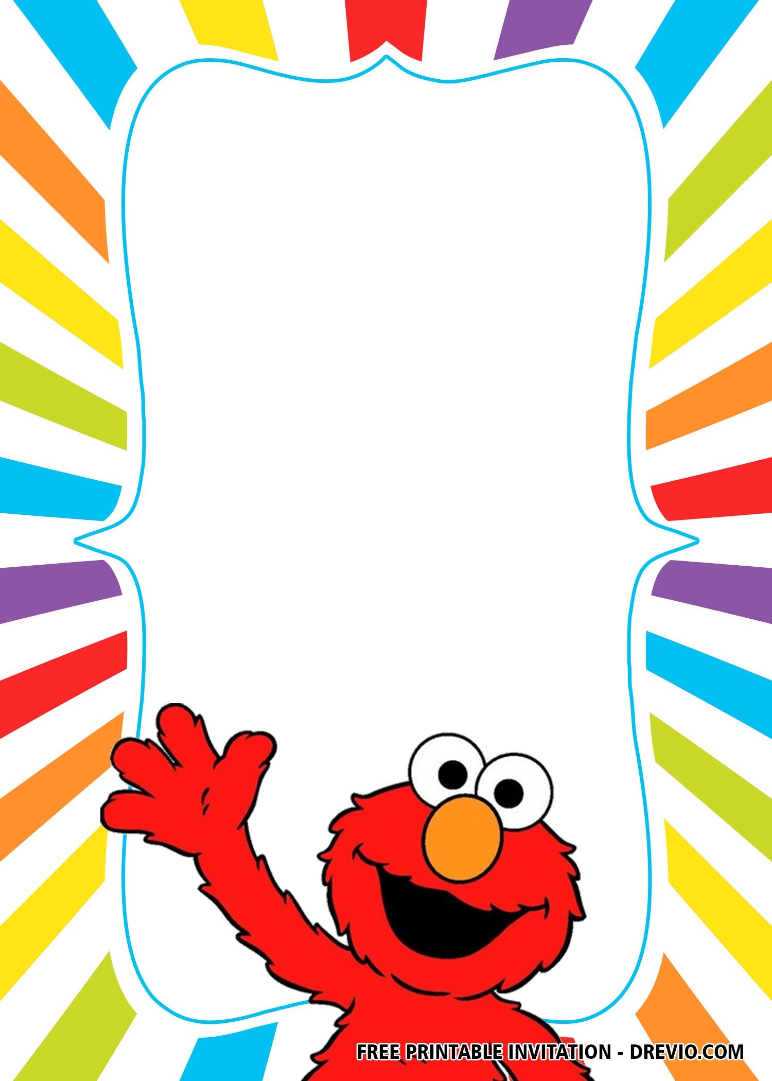 FREE Elmo Birthday Invitation Templates