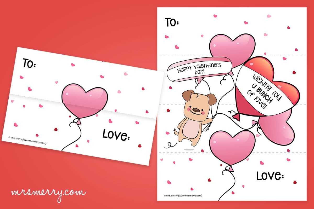Free Folding Surprise Heart Printable Mrs Merry
