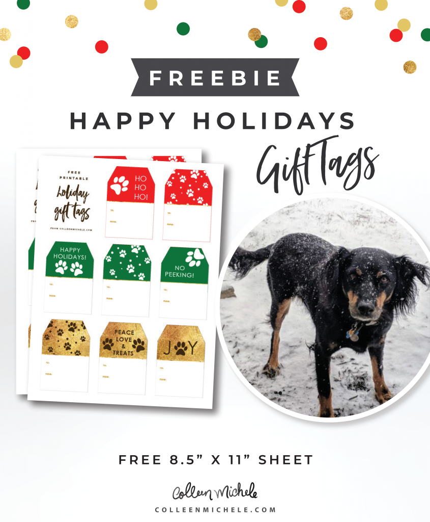 Free Gift Tags With Paw Print Designs Colleen Michele