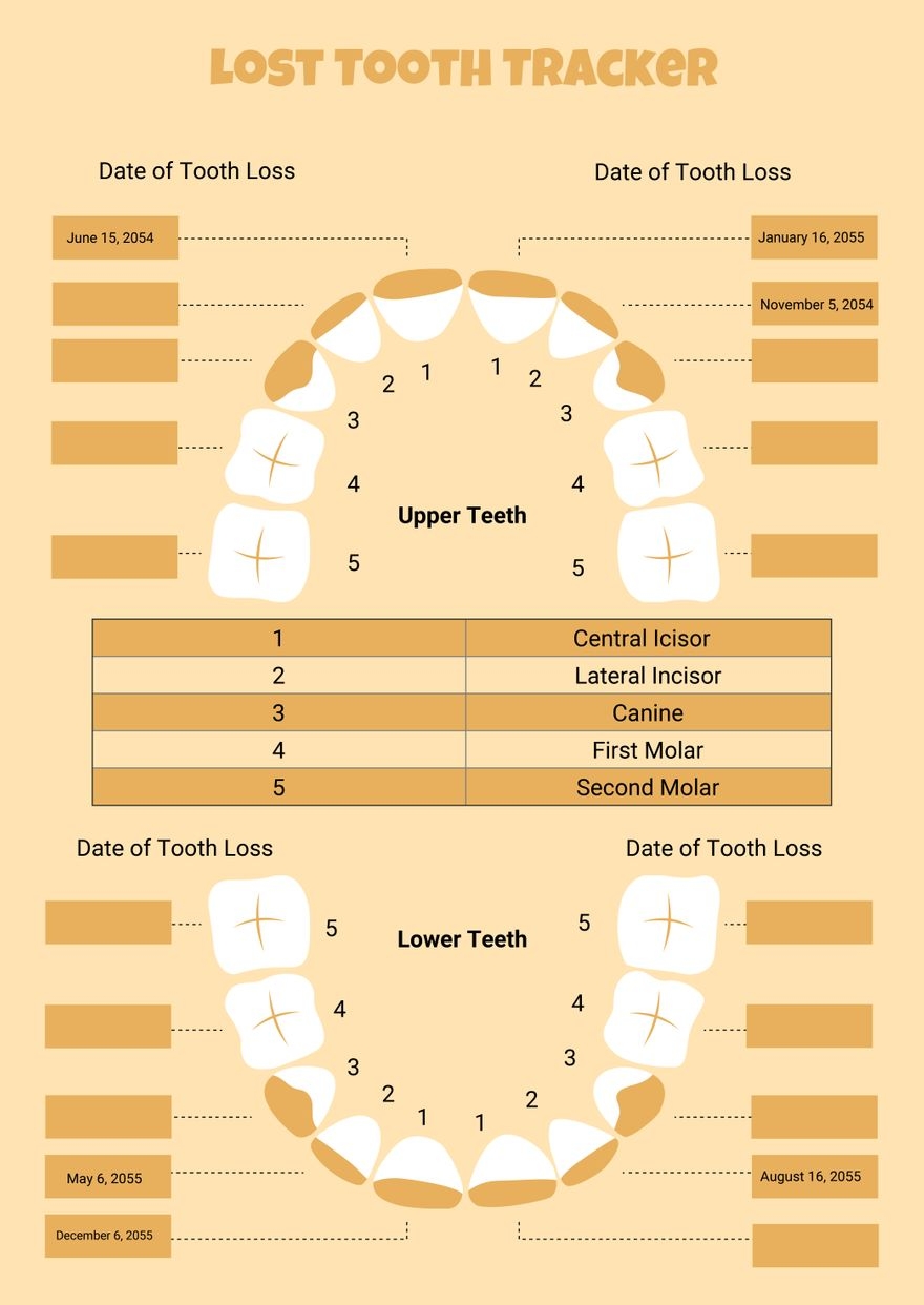 Free Printable Lost Tooth Chart
