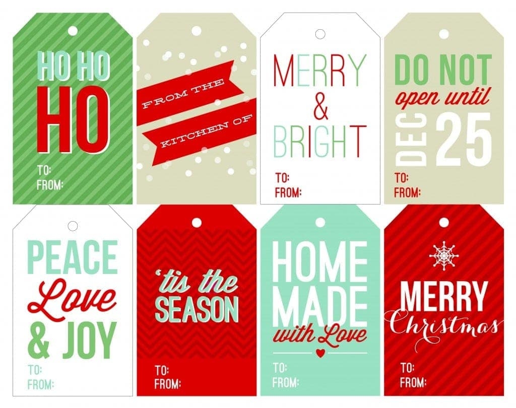 Free Printable Christmas Gift Tags