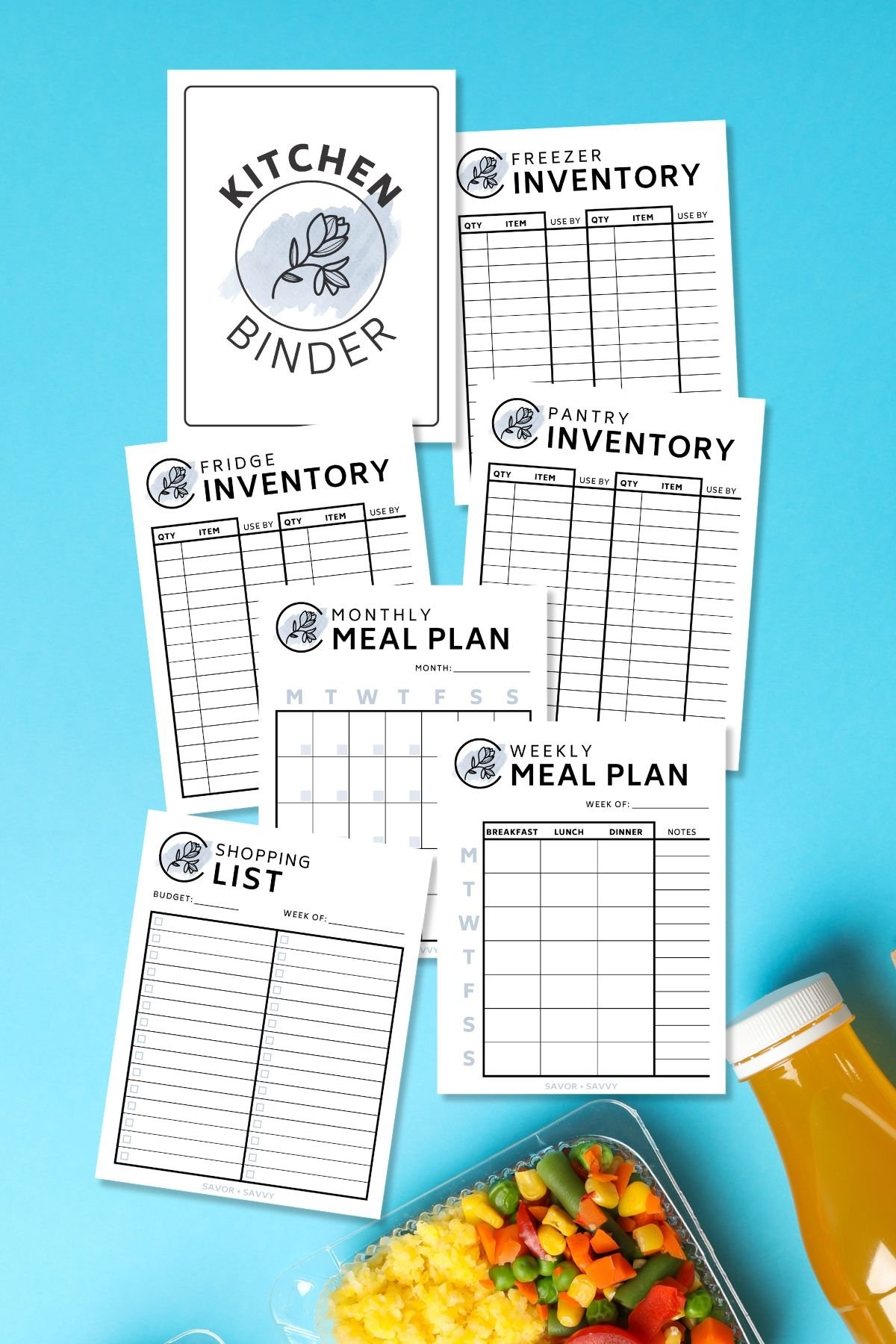 Free Kitchen Organization Binder Inventory Printables Savor Savvy