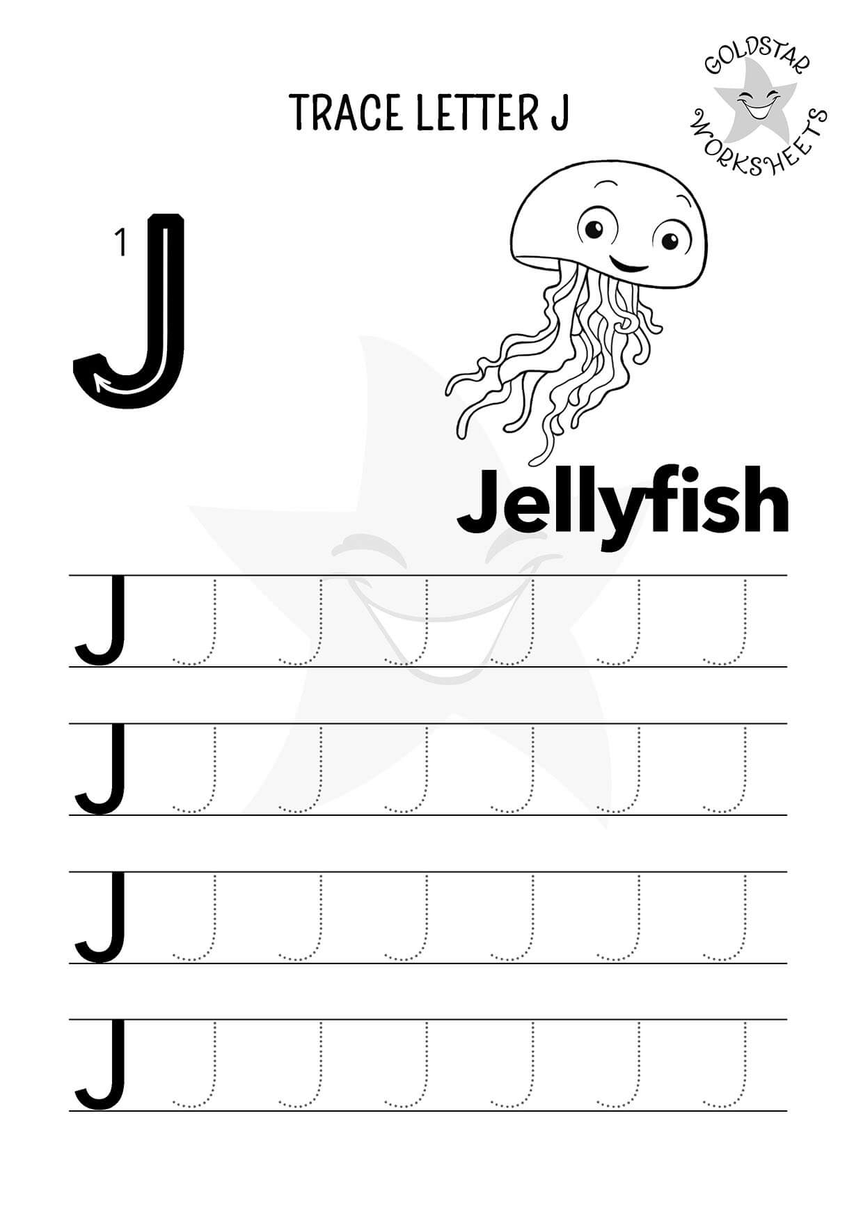 Free Letter J Tracing Worksheets Fun Educational For Kids 