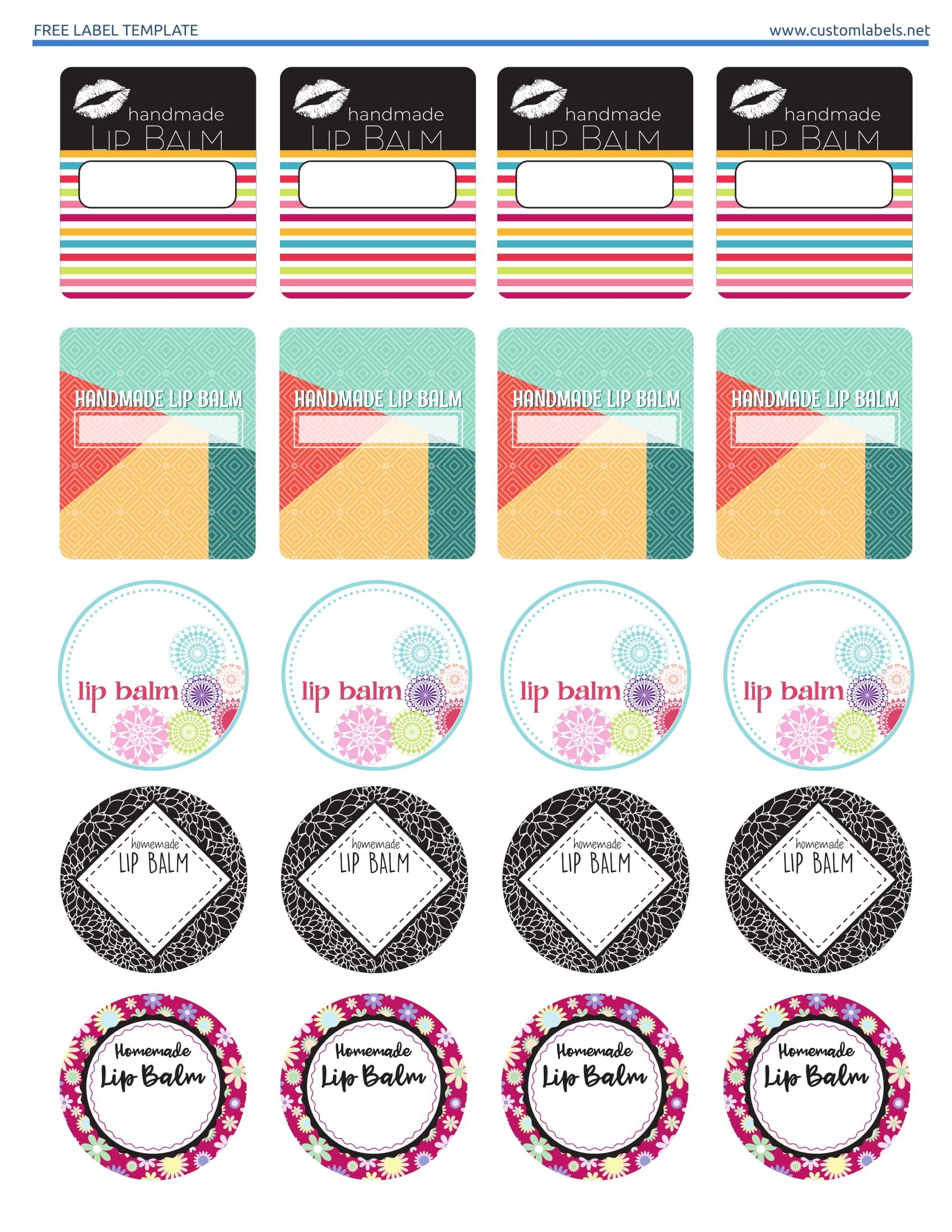Free Lip Balm Label Printables
