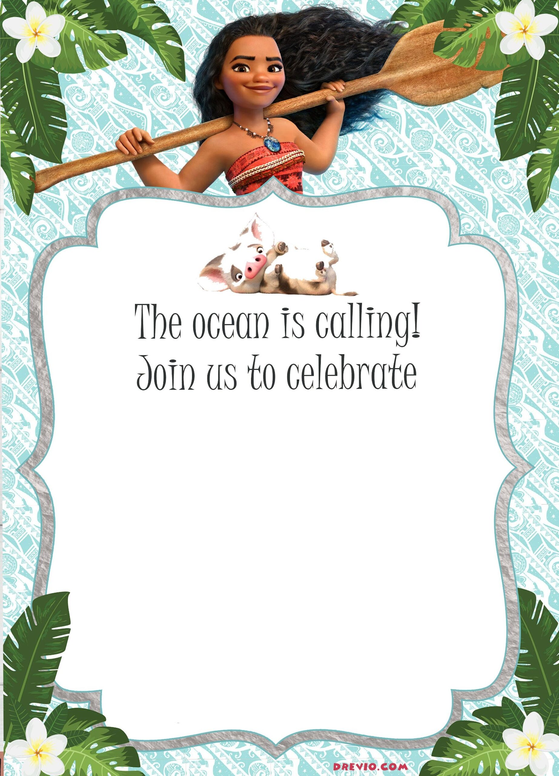 Free Printable Moana Invitations