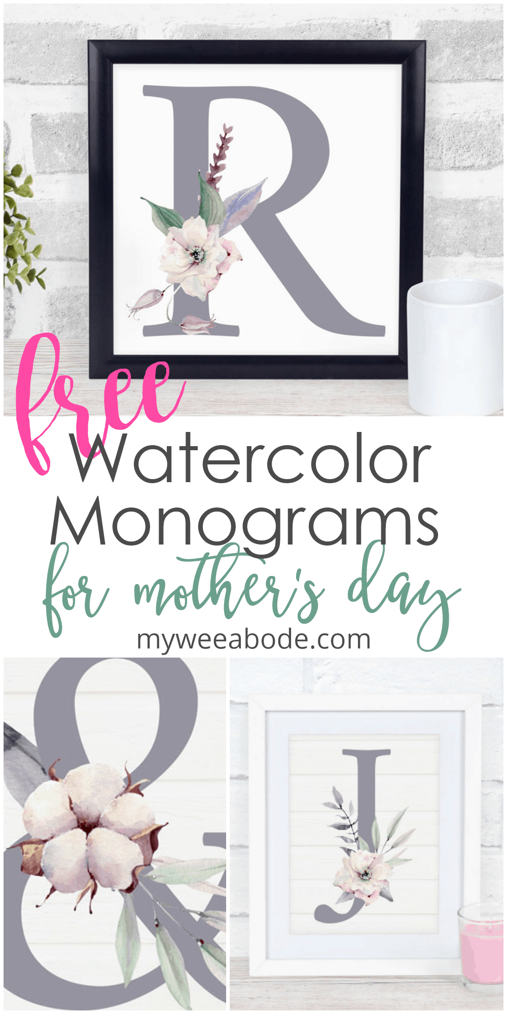 Free Mother s Day Monogram Gift Idea 