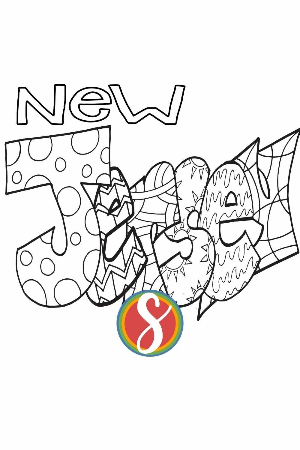 Free New Jersey Coloring Pages Stevie Doodles