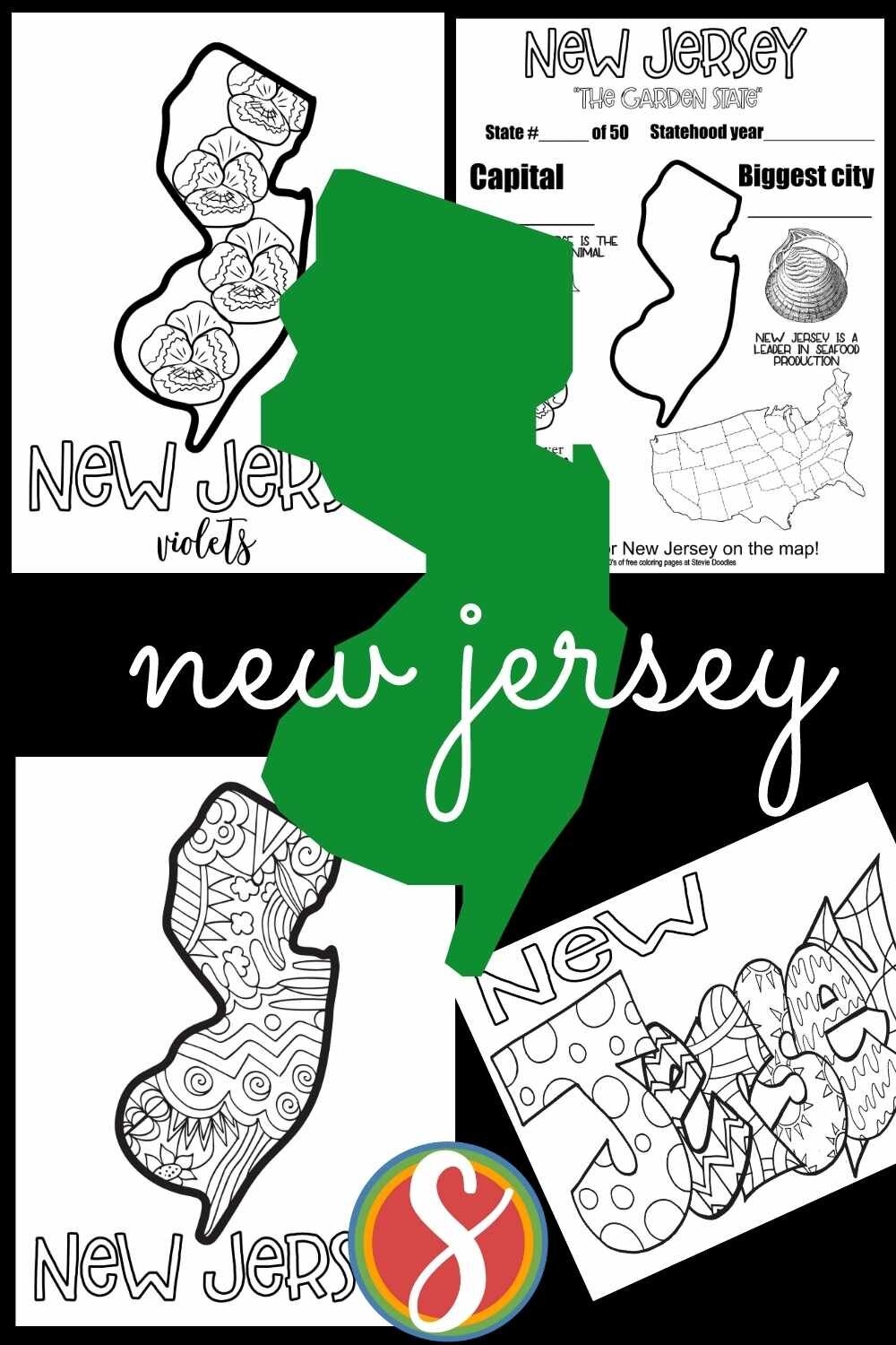 Free New Jersey Coloring Pages Stevie Doodles