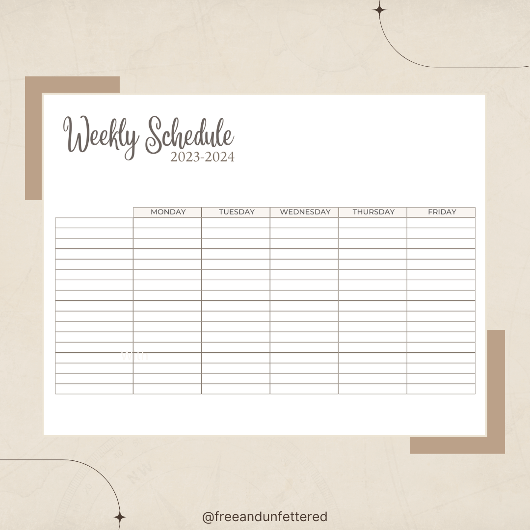 Free Printable 2023 2024 Homeschool Planning Sheets Free And Unfettered